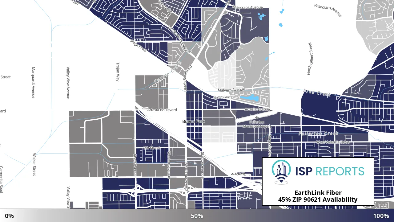 90621, CA map of internet availability