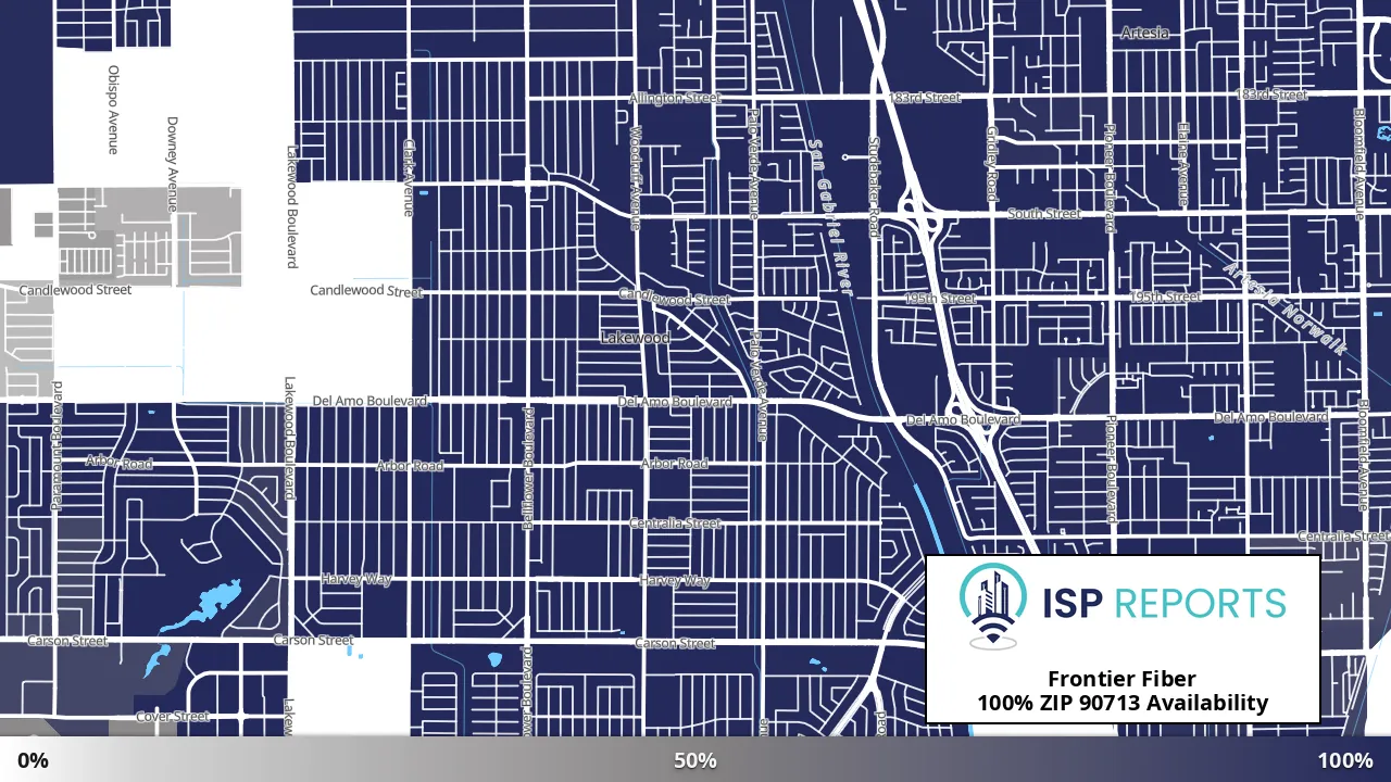 90713, CA map of internet availability