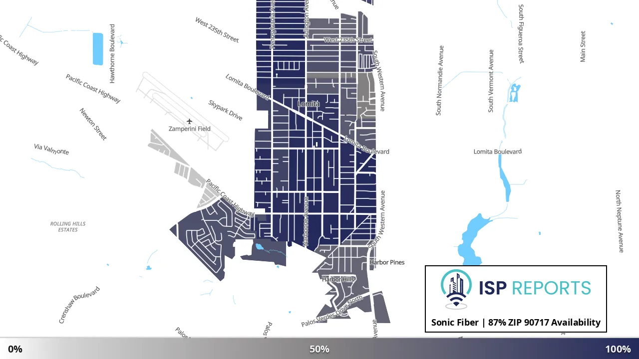 90717, CA map of internet availability