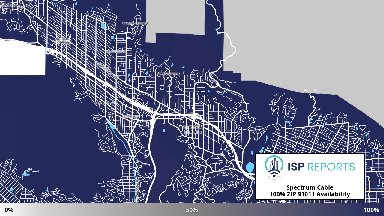 91011, CA map of internet availability
