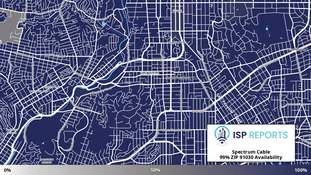 91030, CA map of internet availability