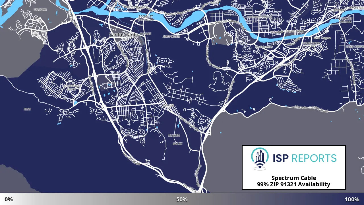 91321, CA map of internet availability