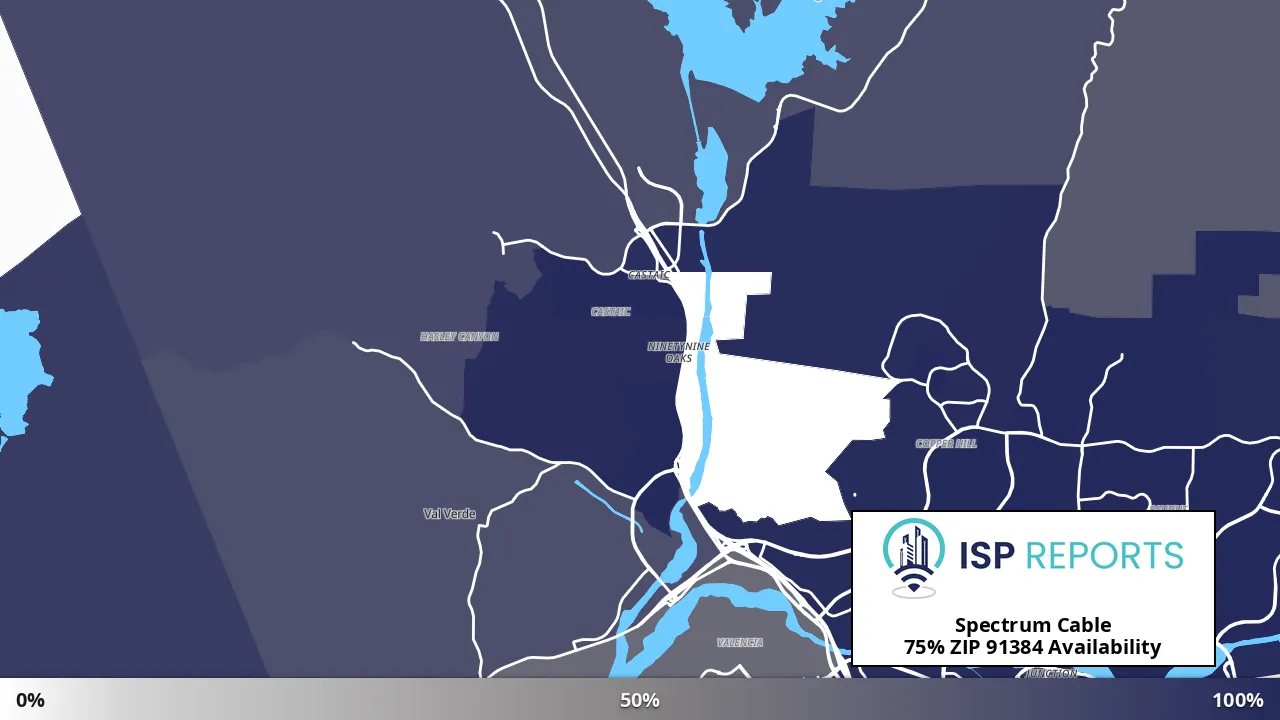 91384, CA map of internet availability