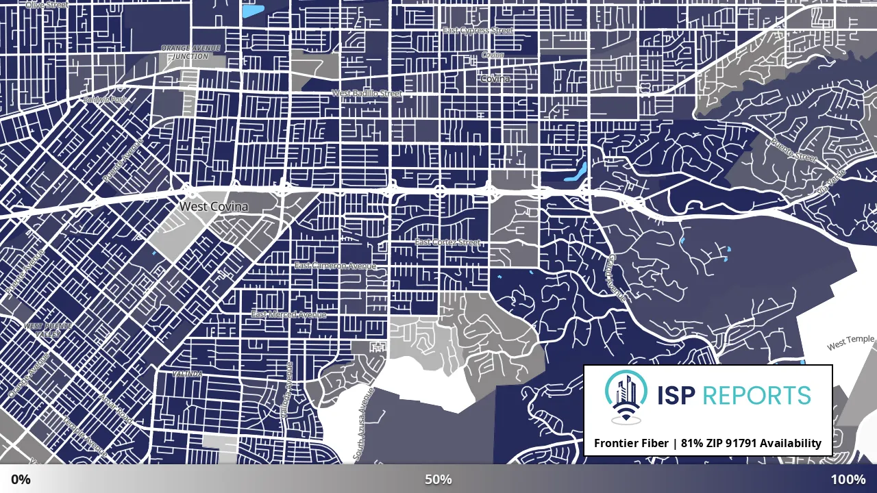 91791, CA map of internet availability