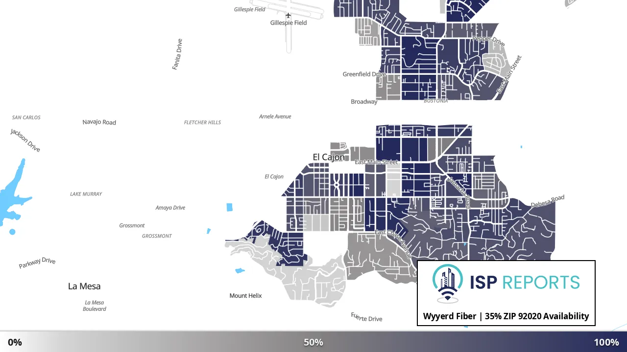 92020, CA map of internet availability