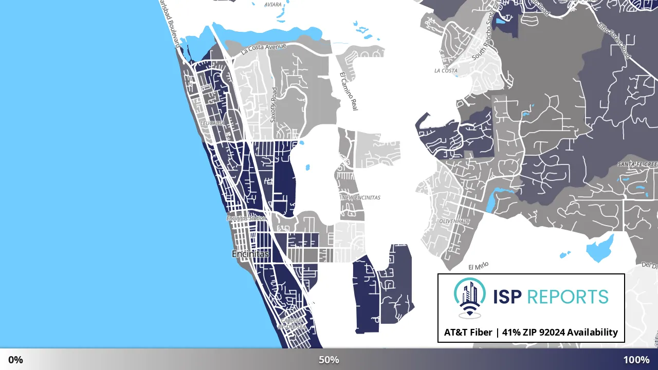 92024, CA map of internet availability