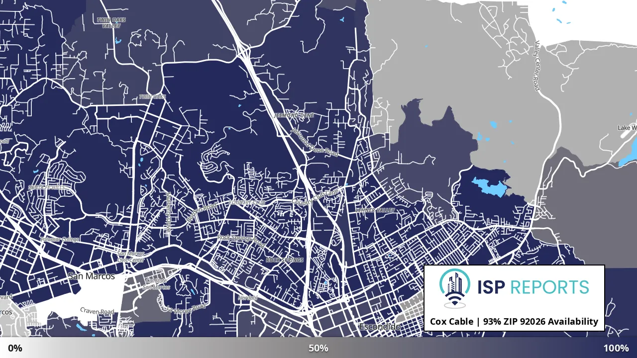92026, CA map of internet availability