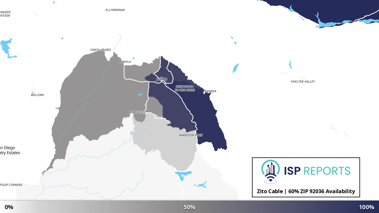 92036, CA map of internet availability