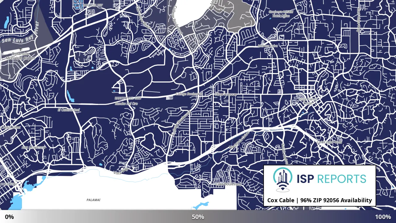 92056, CA map of internet availability