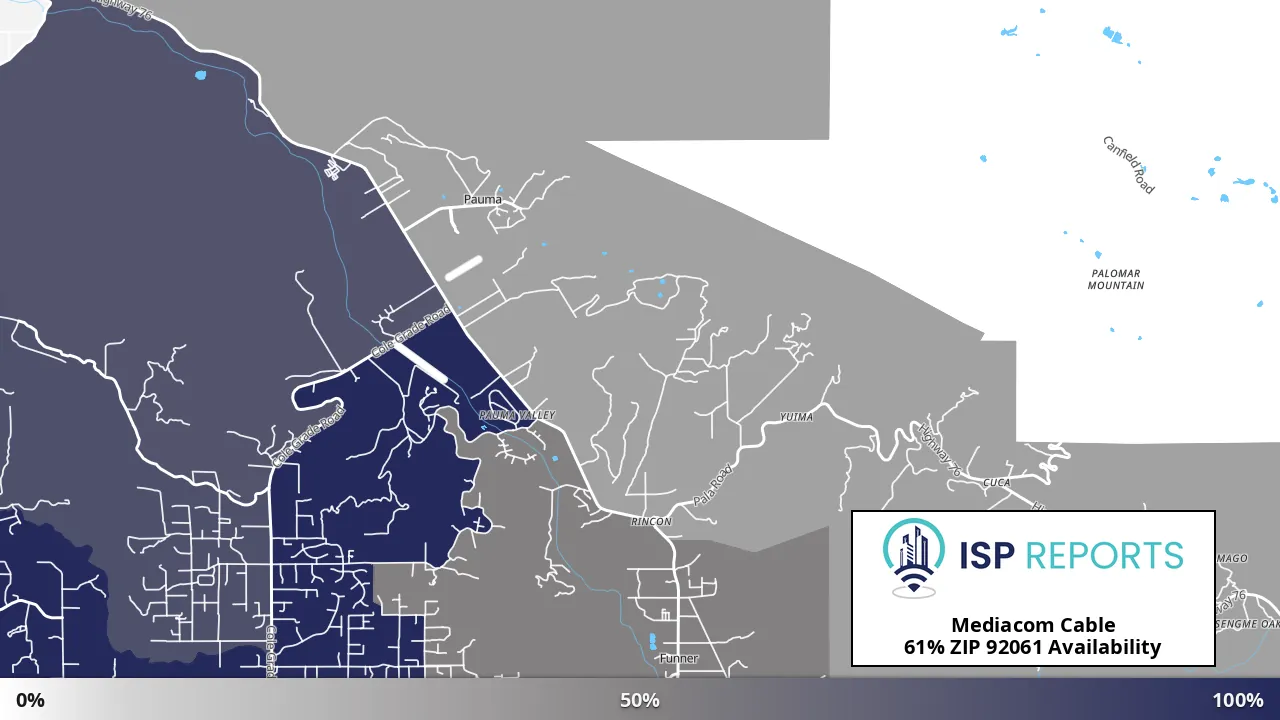 92061, CA map of internet availability