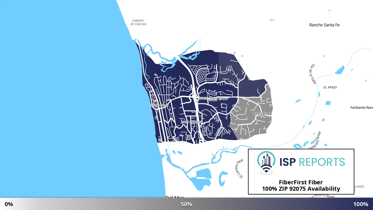 92075, CA map of internet availability