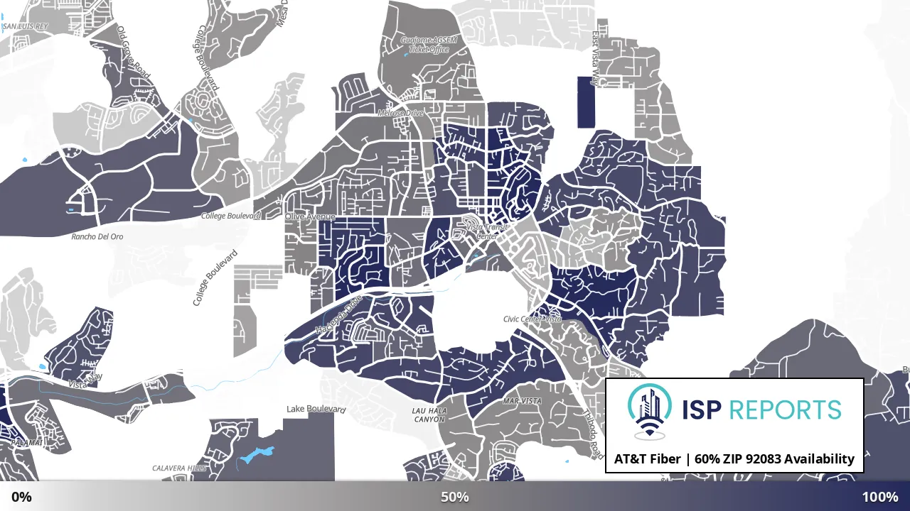 92083, CA map of internet availability