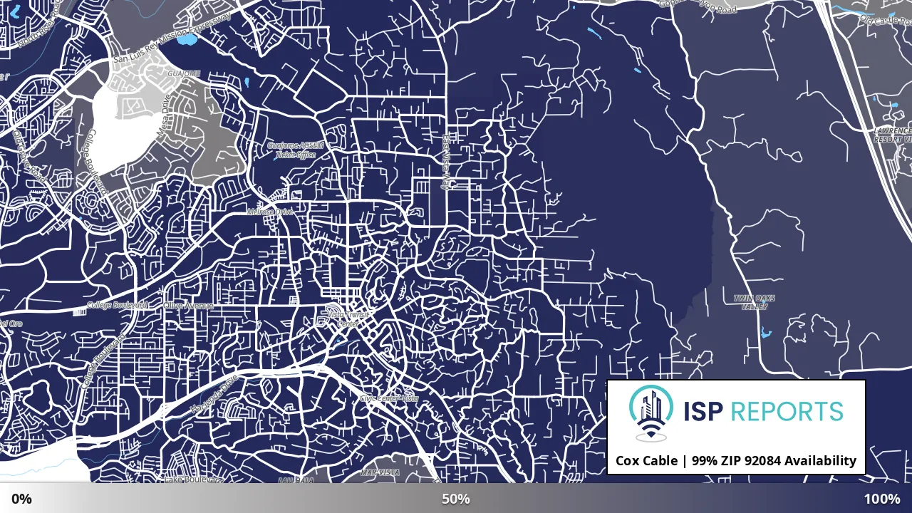 92084, CA map of internet availability