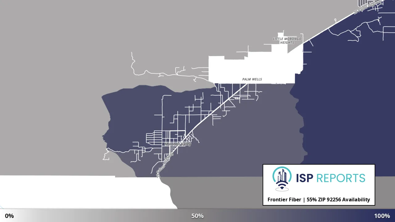 92256, CA map of internet availability