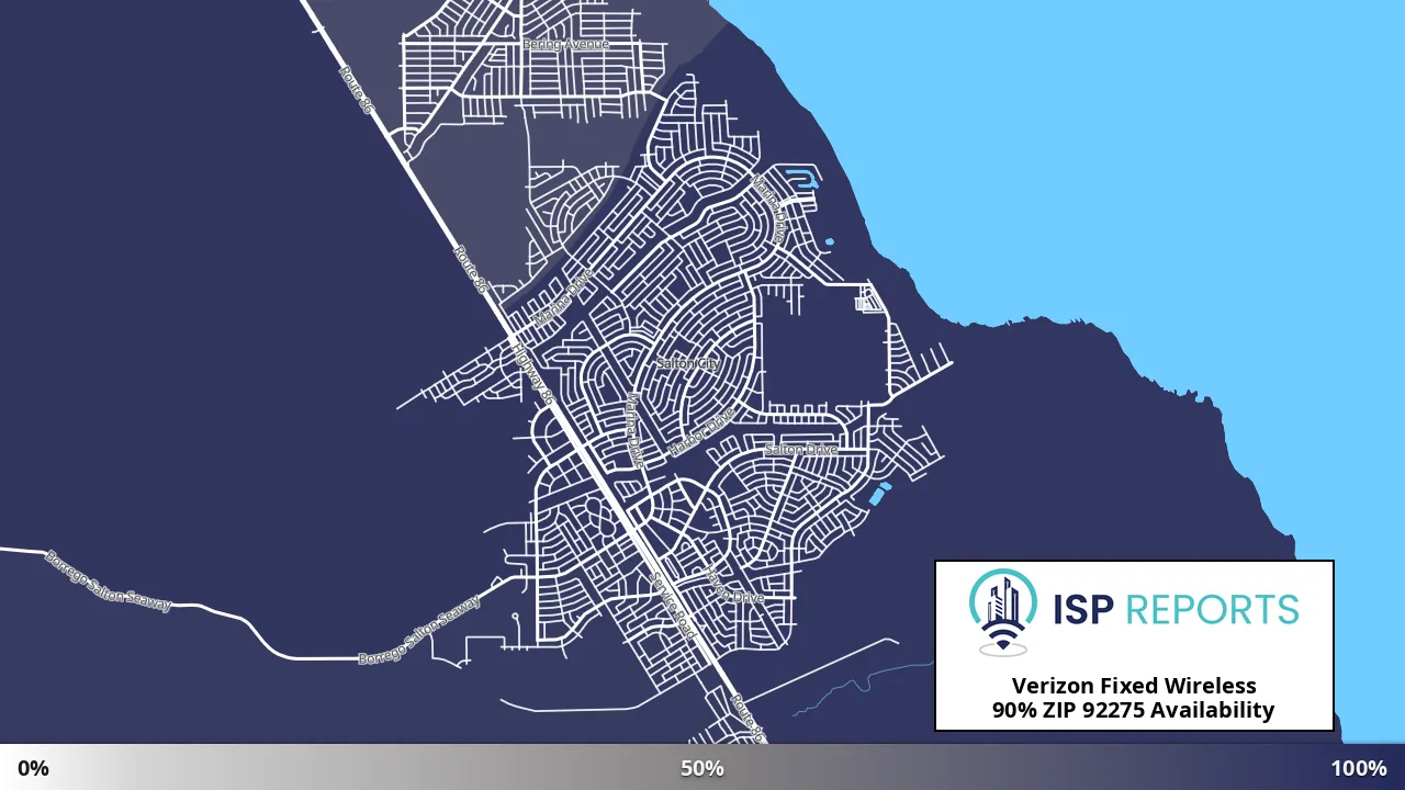 92275, CA map of internet availability