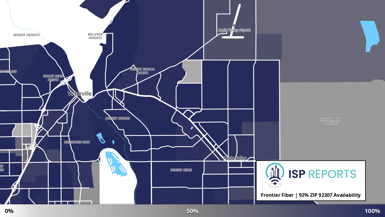 92307, CA map of internet availability
