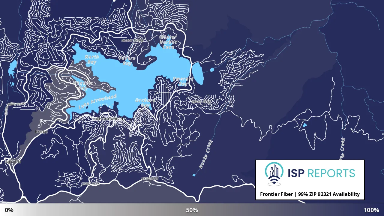 92321, CA map of internet availability