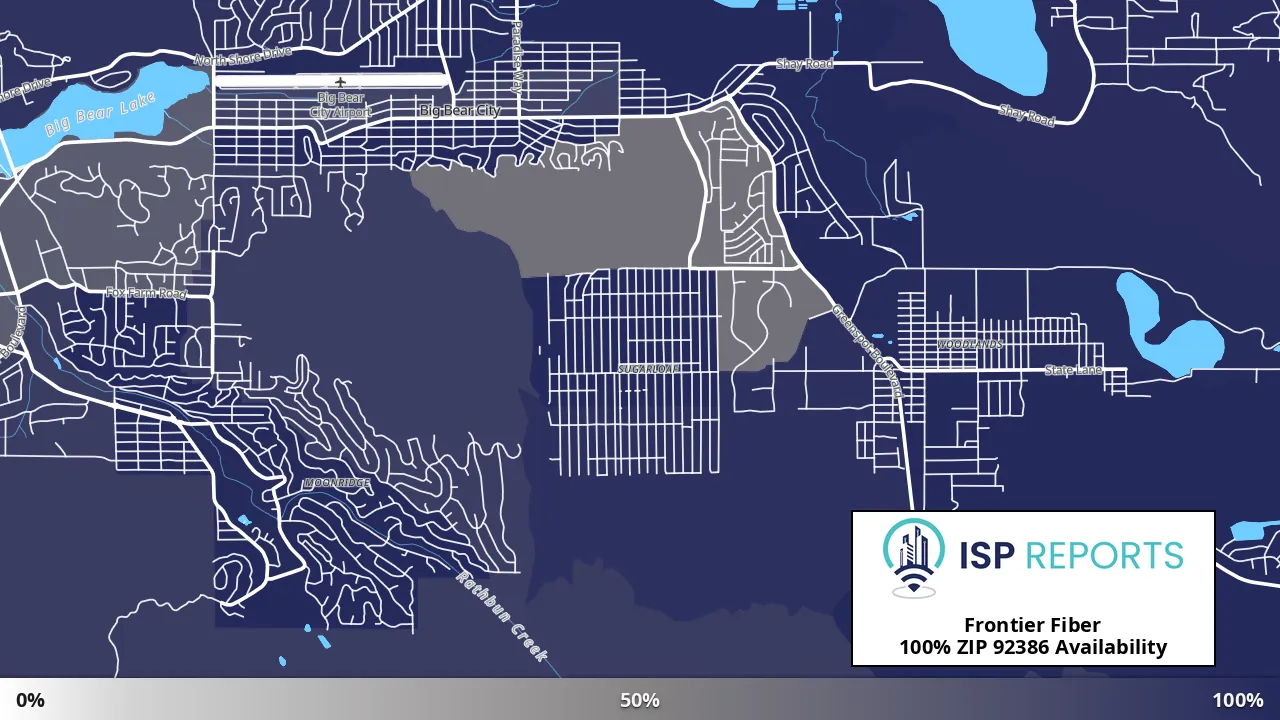 92386, CA map of internet availability