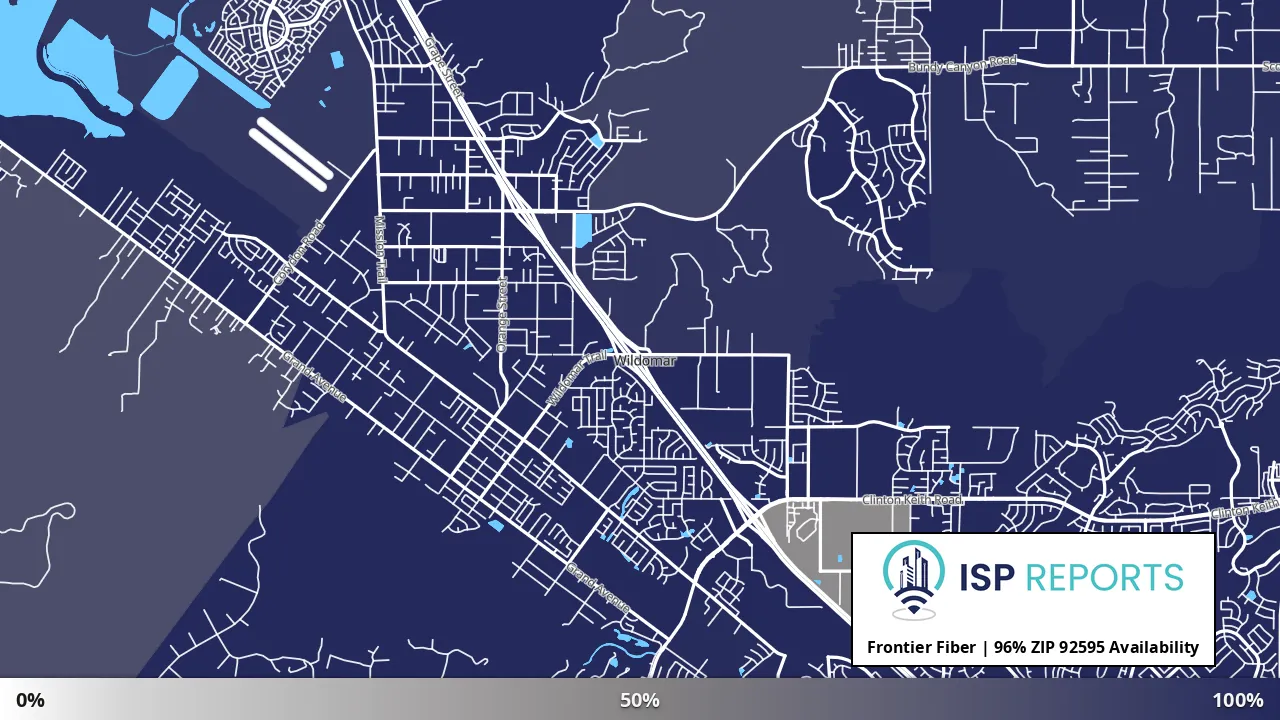 92595, CA map of internet availability