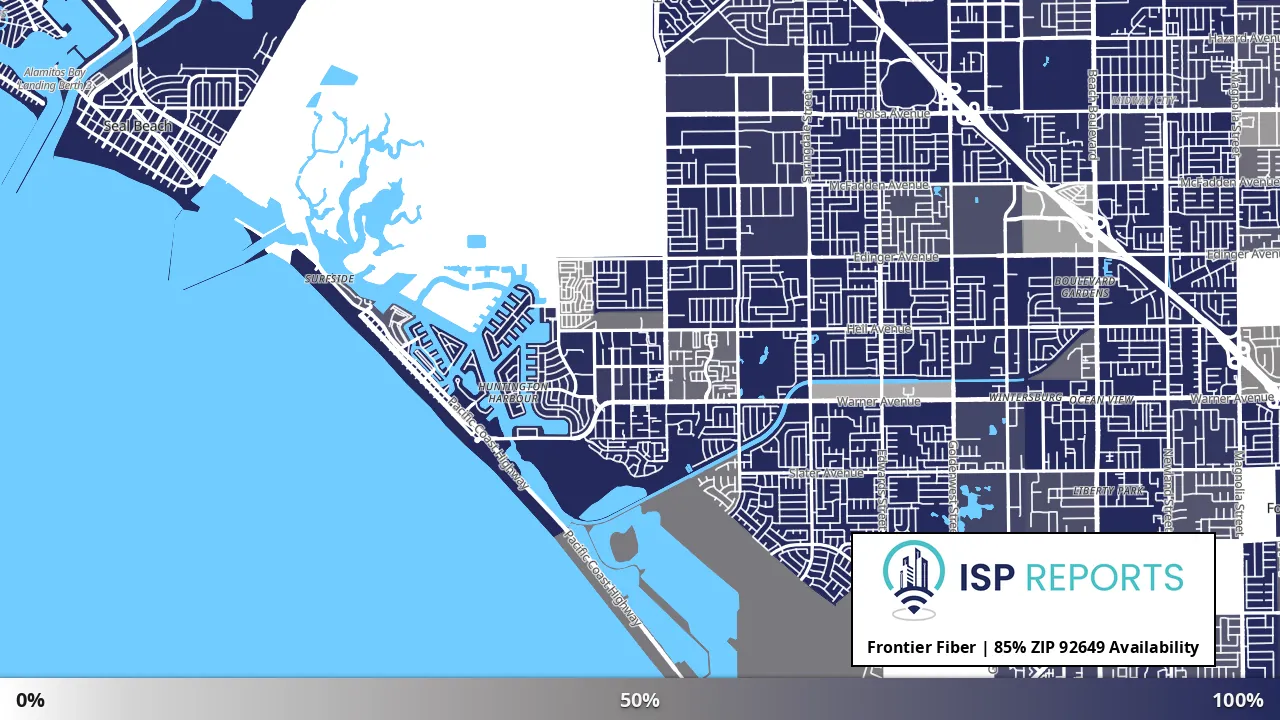 92649, CA map of internet availability