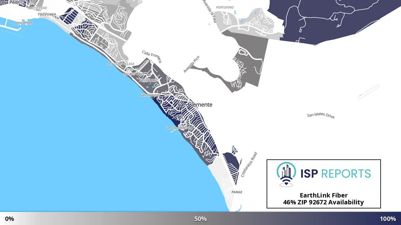 92672, CA map of internet availability
