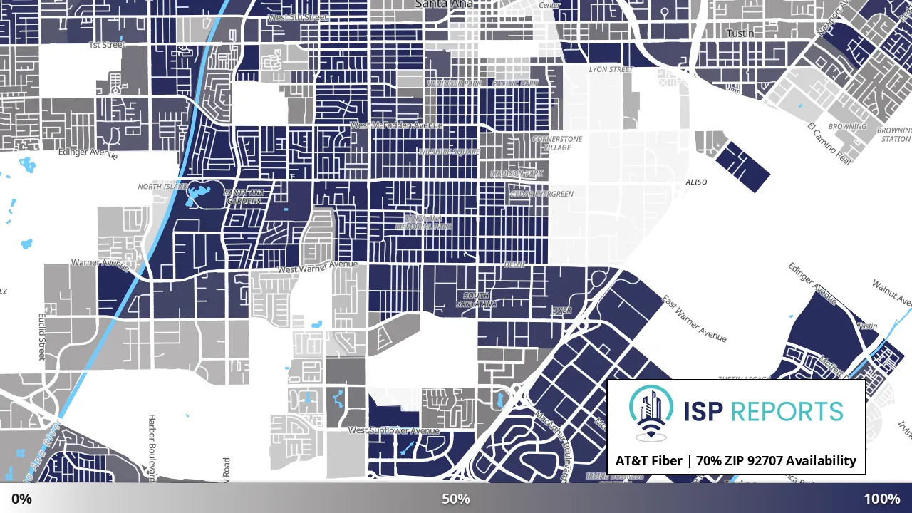 92707, CA map of internet availability