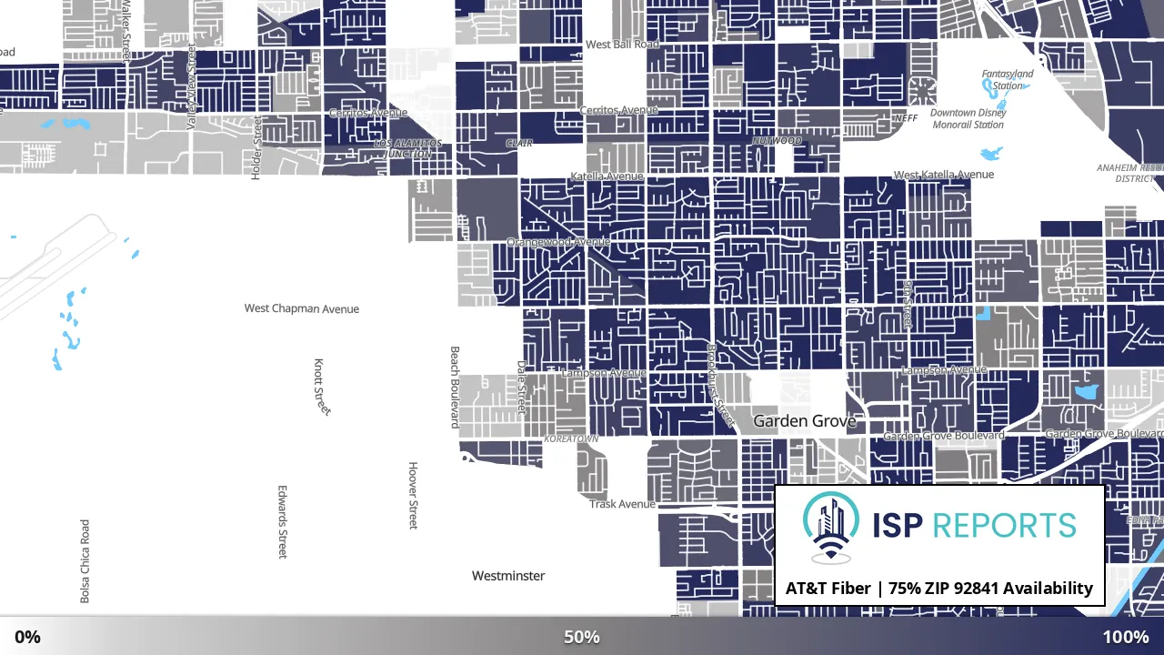 92841, CA map of internet availability