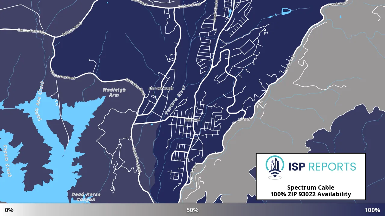 93022, CA map of internet availability