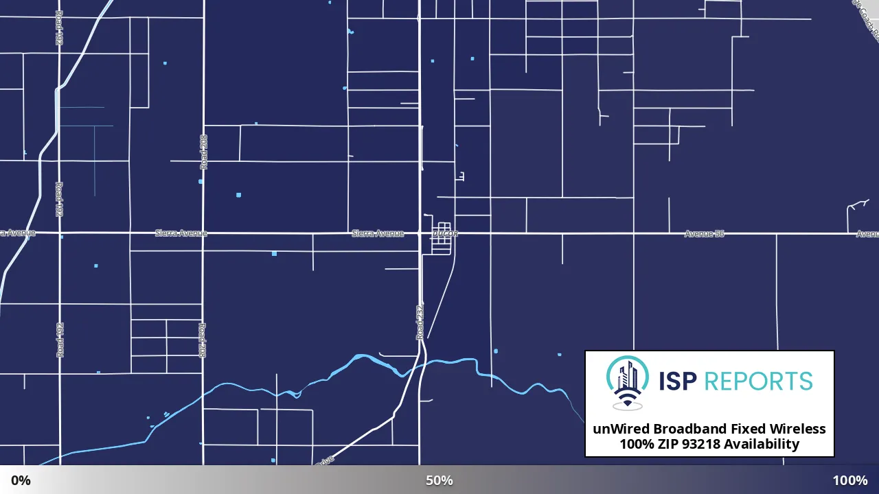93218, CA map of internet availability