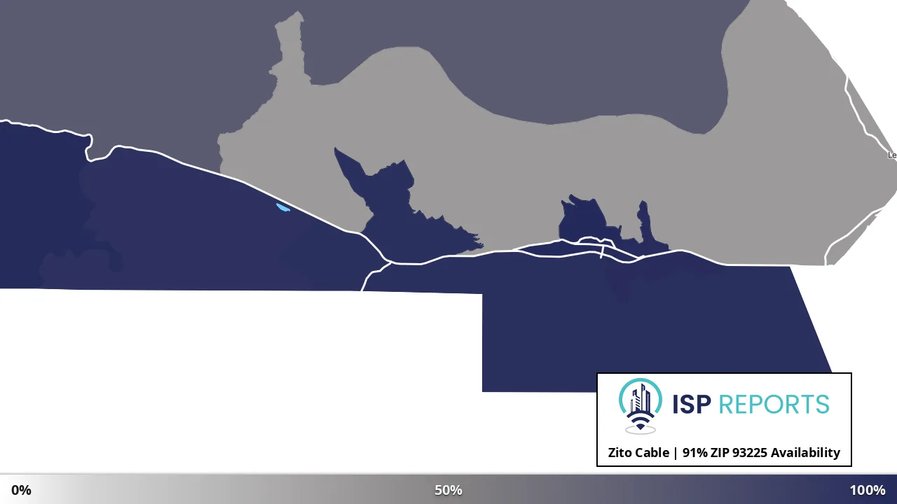 93225, CA map of internet availability
