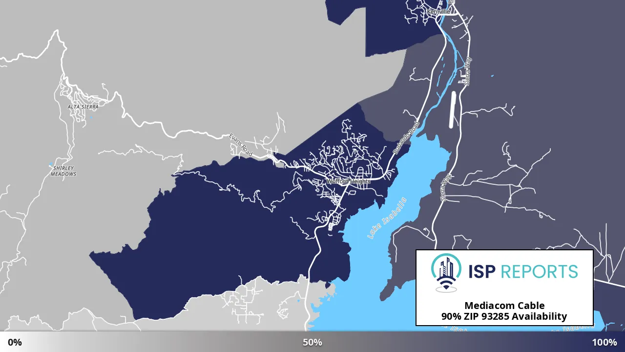 93285, CA map of internet availability