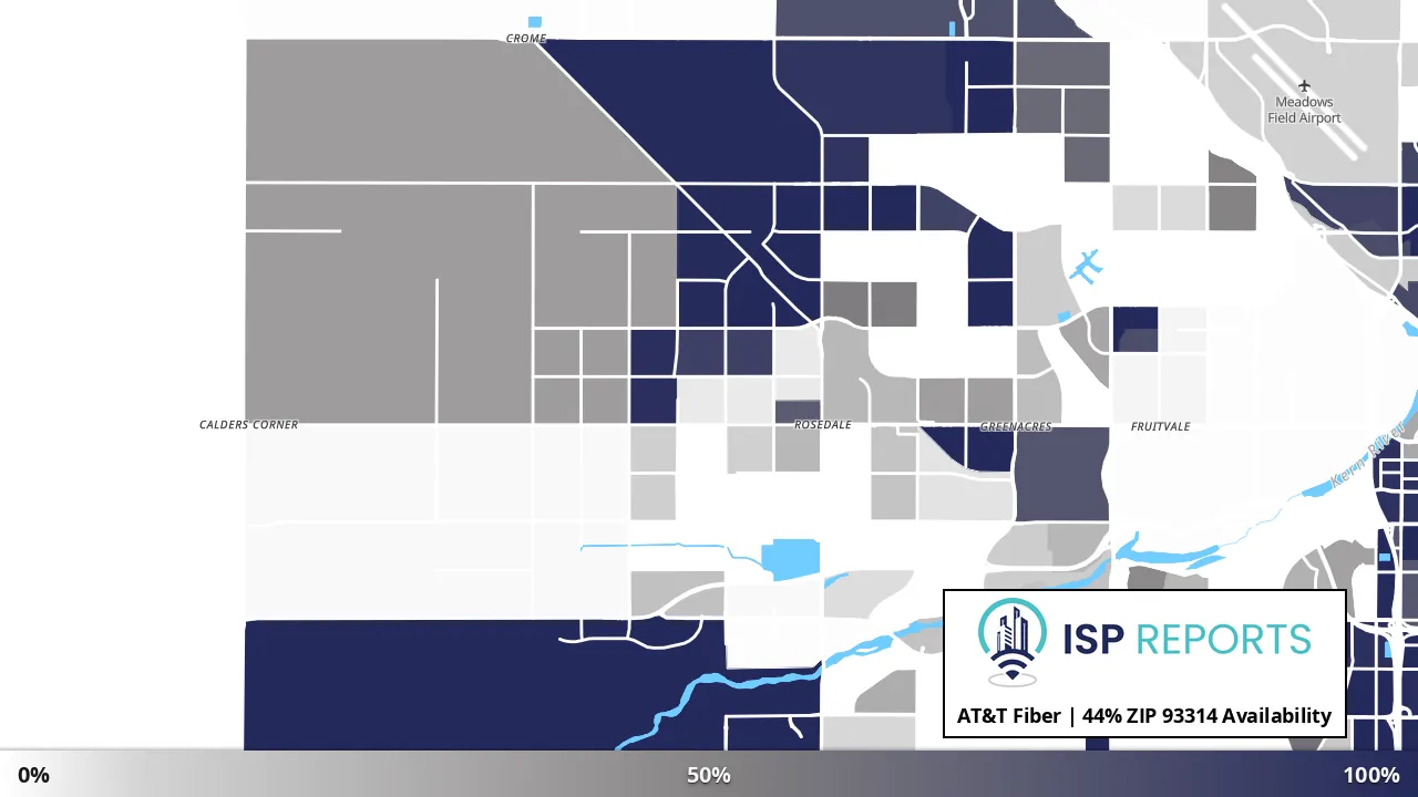 93314, CA map of internet availability