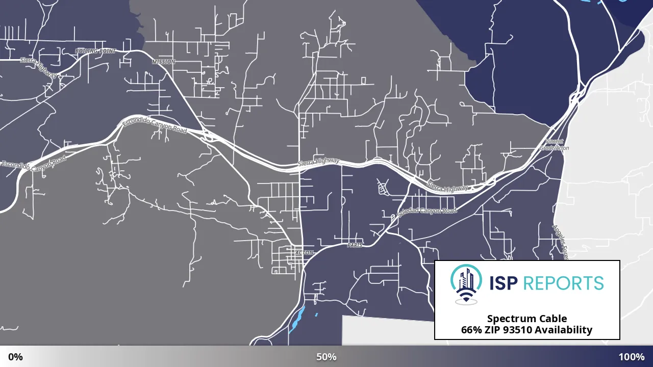 93510, CA map of internet availability