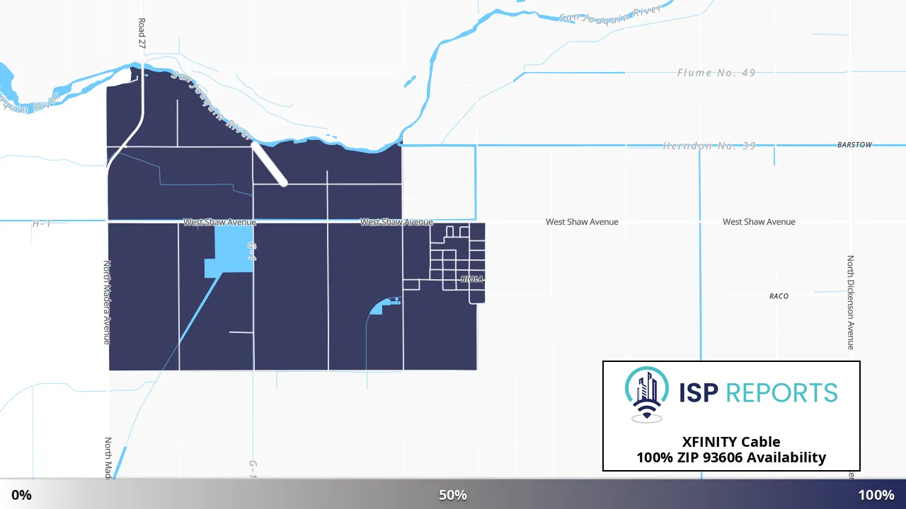 93606, CA map of internet availability