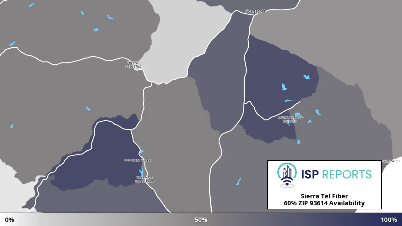 93614, CA map of internet availability