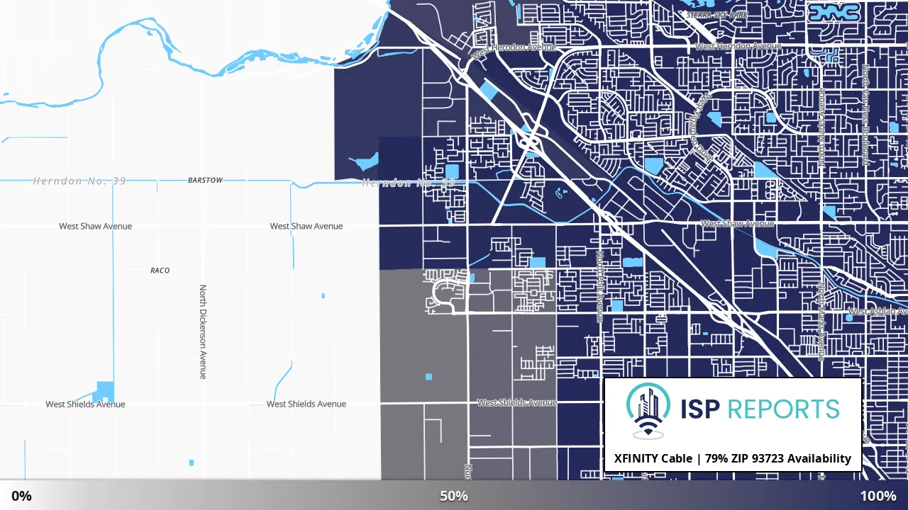 93723, CA map of internet availability