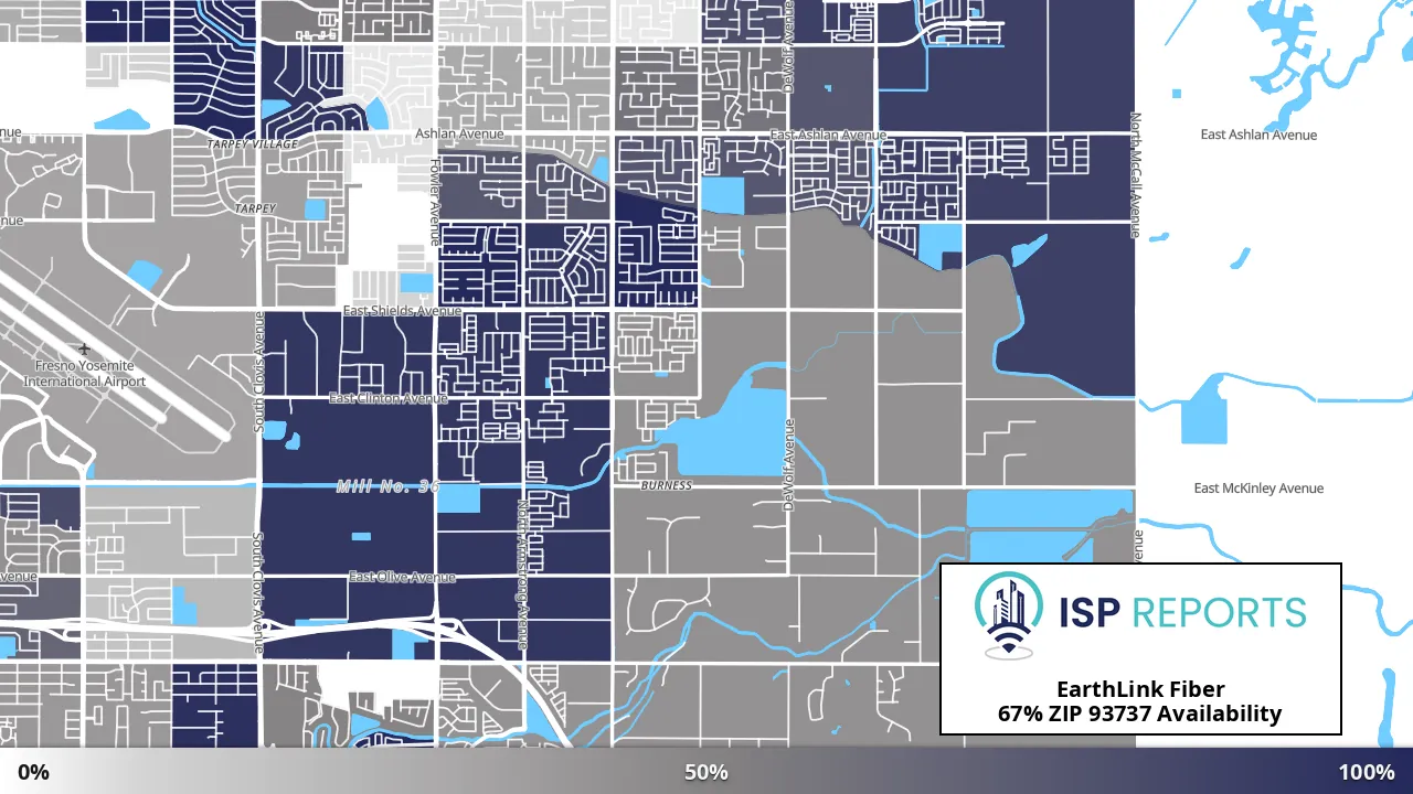 93737, CA map of internet availability
