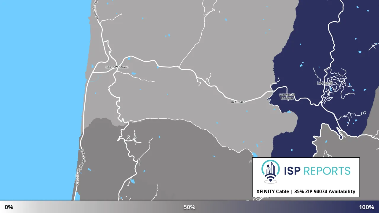 94074, CA map of internet availability