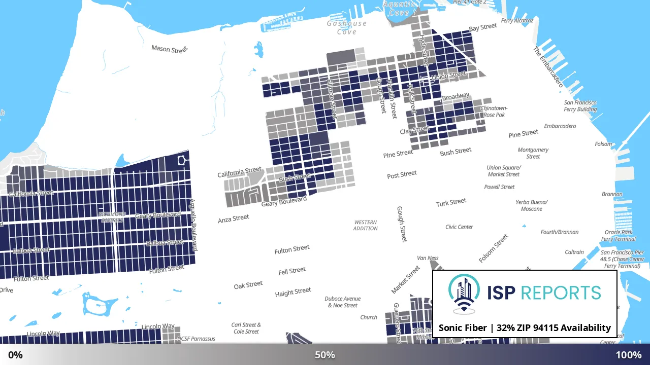 94115, CA map of internet availability