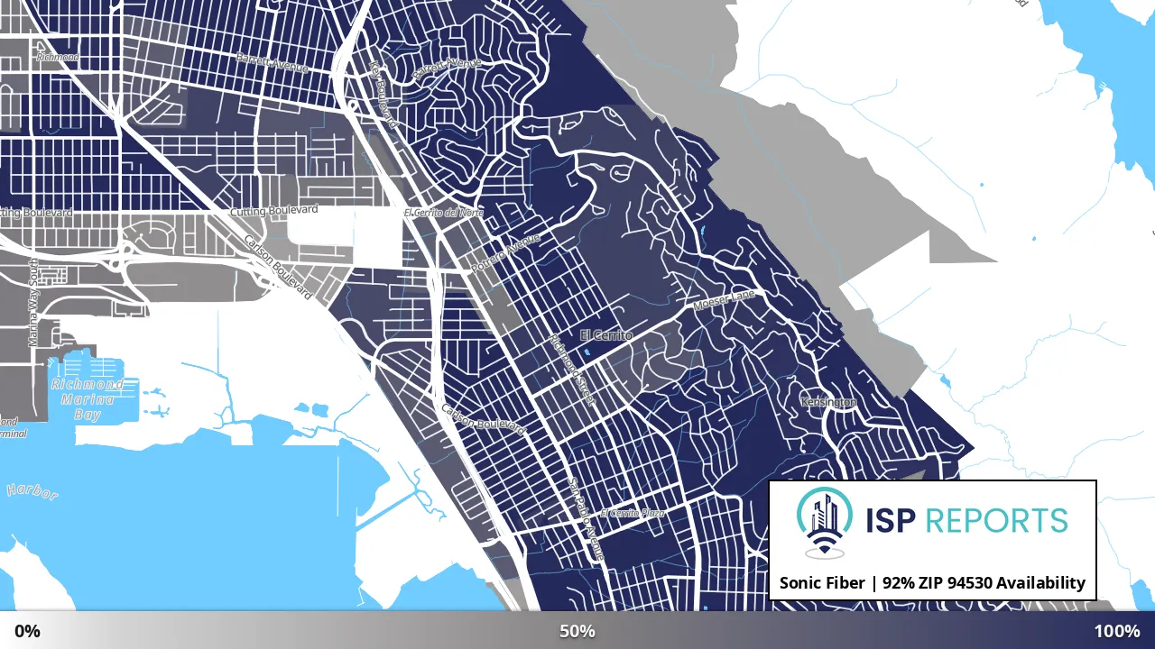 94530, CA map of internet availability