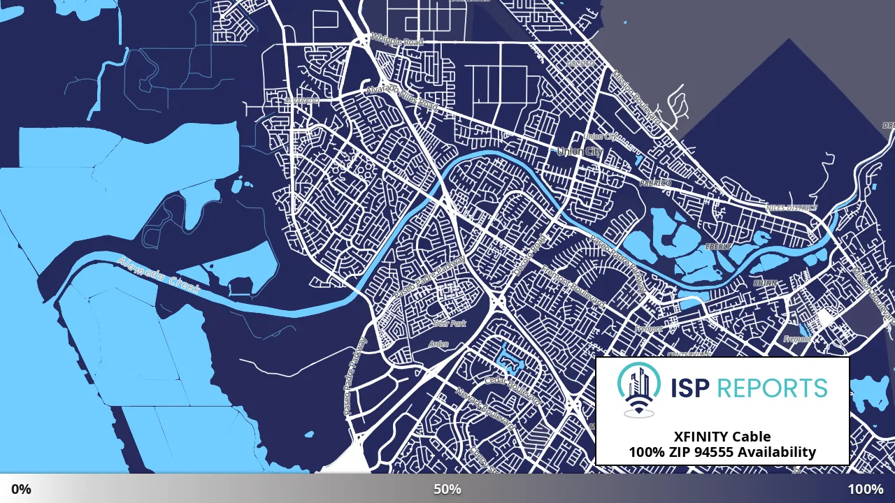 94555, CA map of internet availability