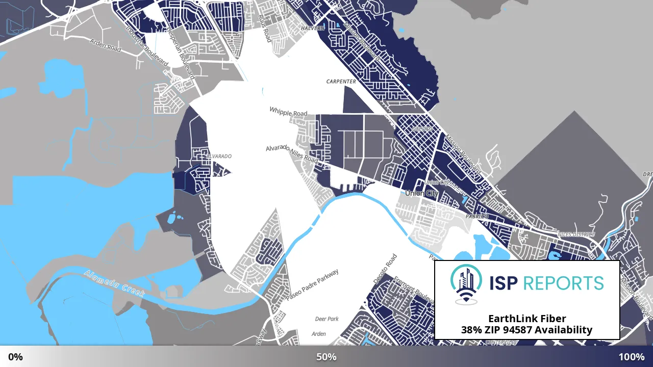 94587, CA map of internet availability
