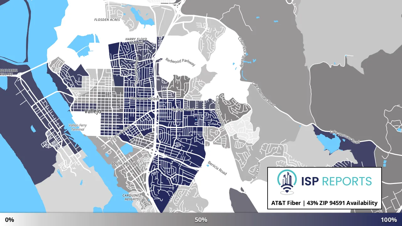 94591, CA map of internet availability