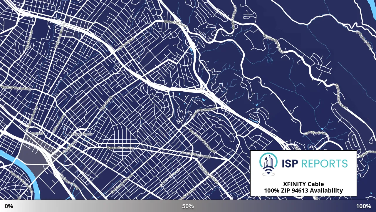 94613, CA map of internet availability