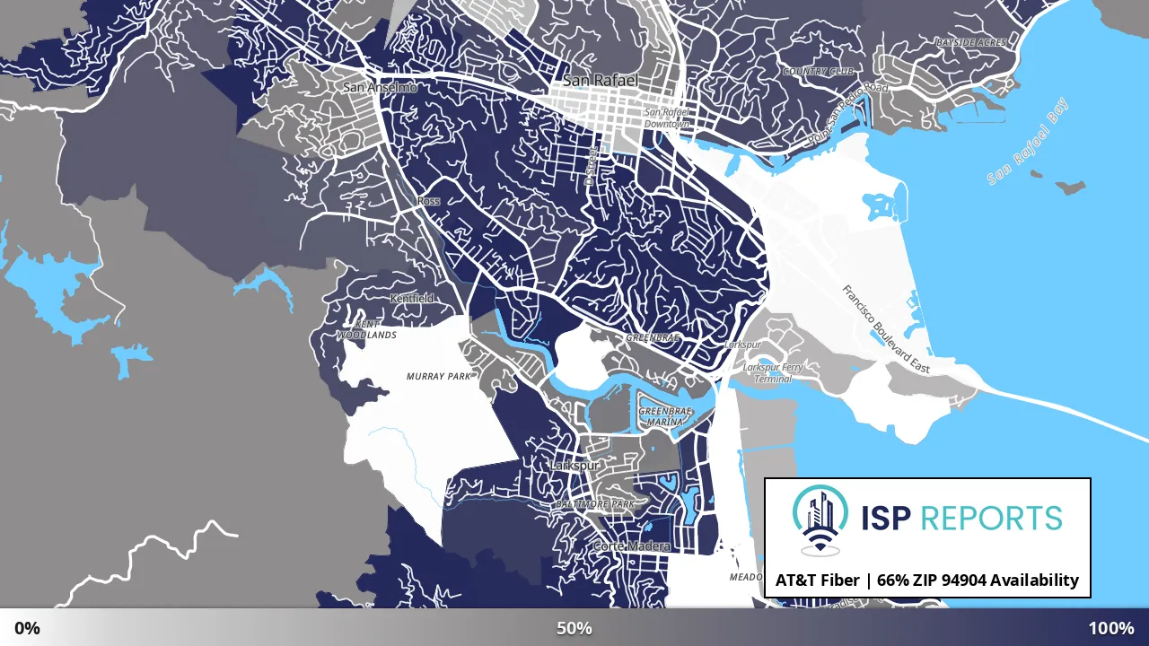 94904, CA map of internet availability