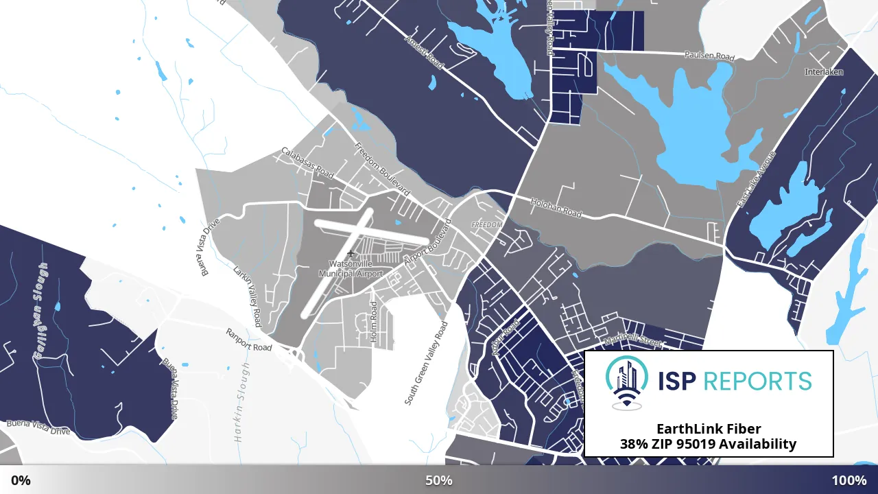 95019, CA map of internet availability