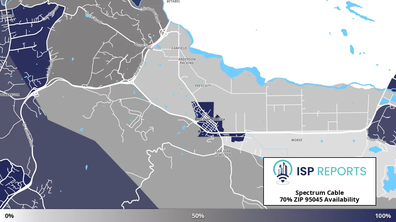 95045, CA map of internet availability
