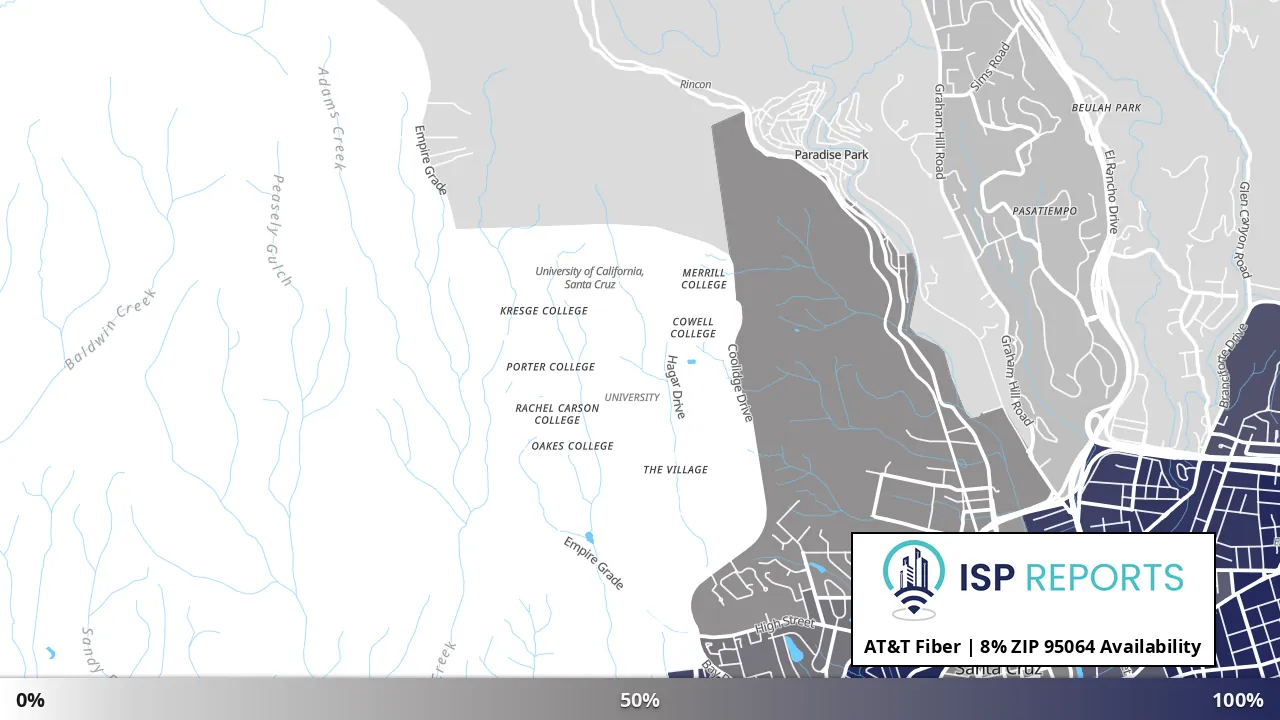95064, CA map of internet availability
