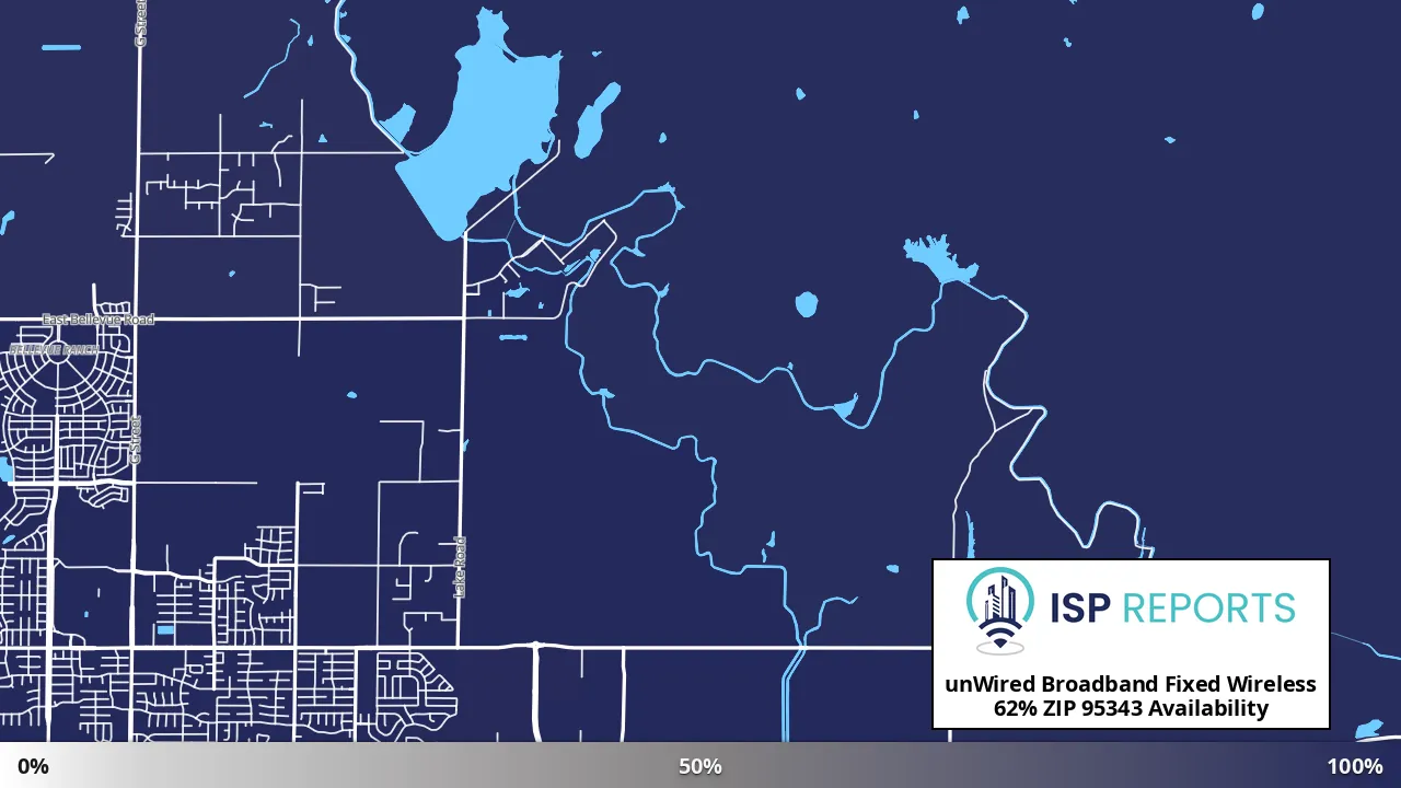 95343, CA map of internet availability