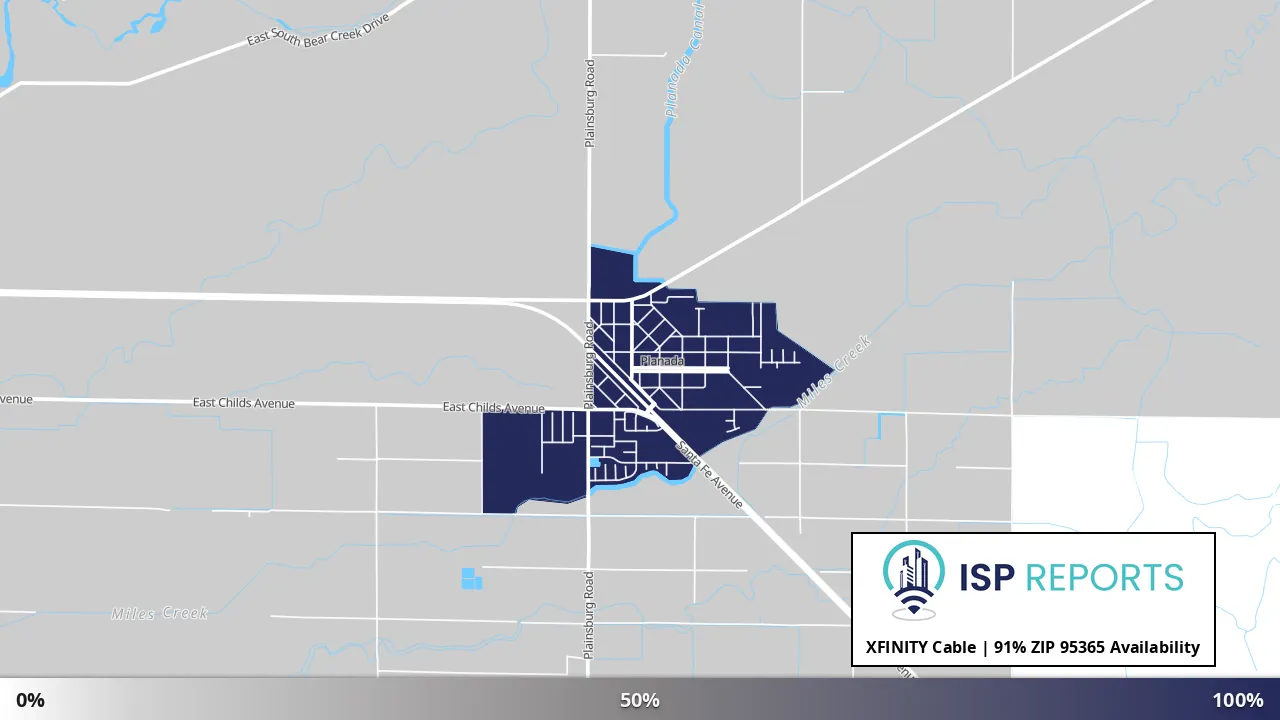 95365, CA map of internet availability